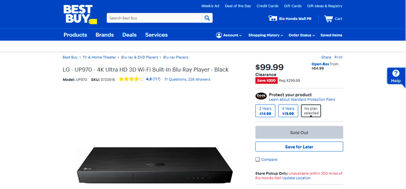 Ofertas de outlet de Best Buy