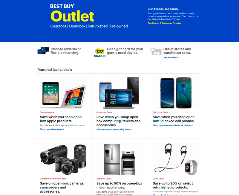 Ofertas de outlet de Best Buy